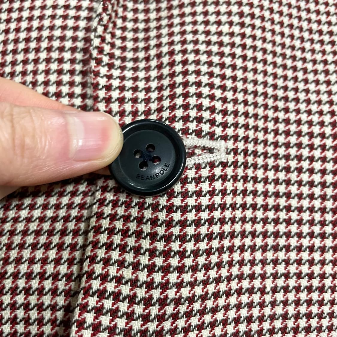 빈폴 하운드투스체크패턴 버건디 블레이저 자켓 남성100 상품이미지2