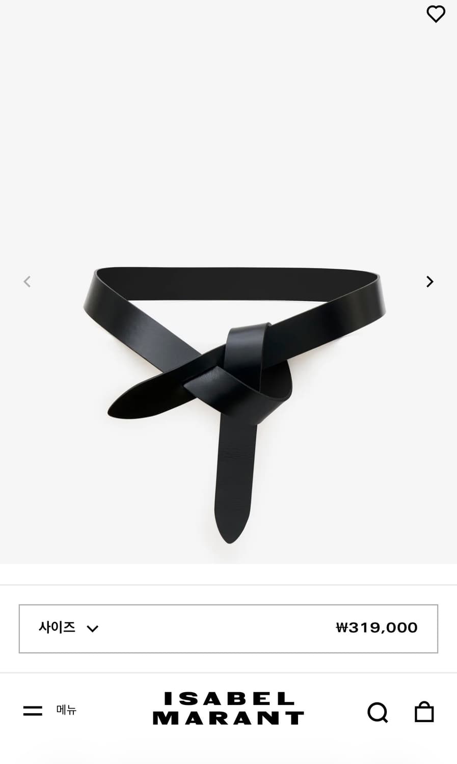 [M,L,XL]이자벨마랑 26ss LECCE 벨트/블랙 상품이미지7