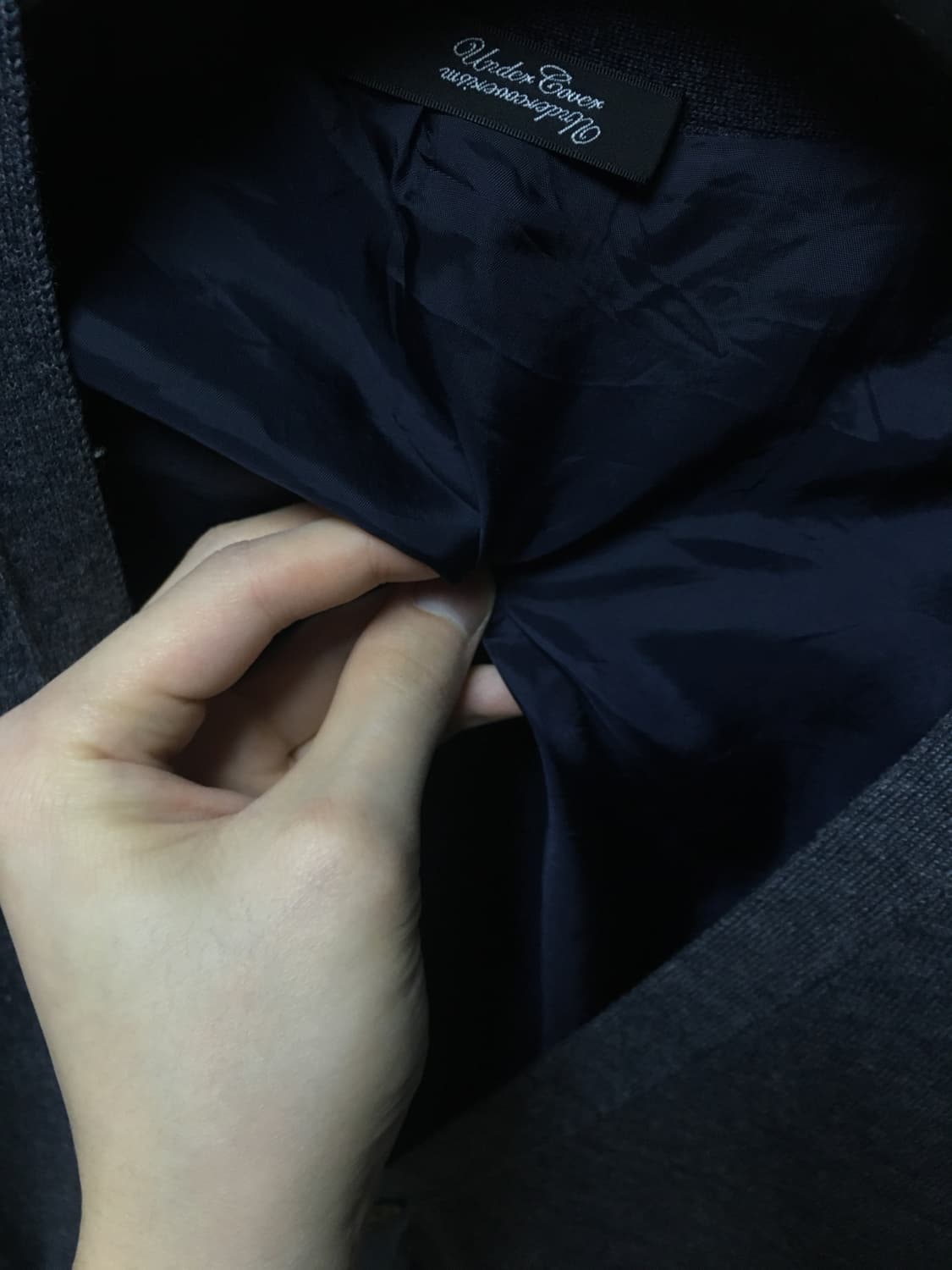 언더커버 울 가디건 큐프라 안감 상품이미지6