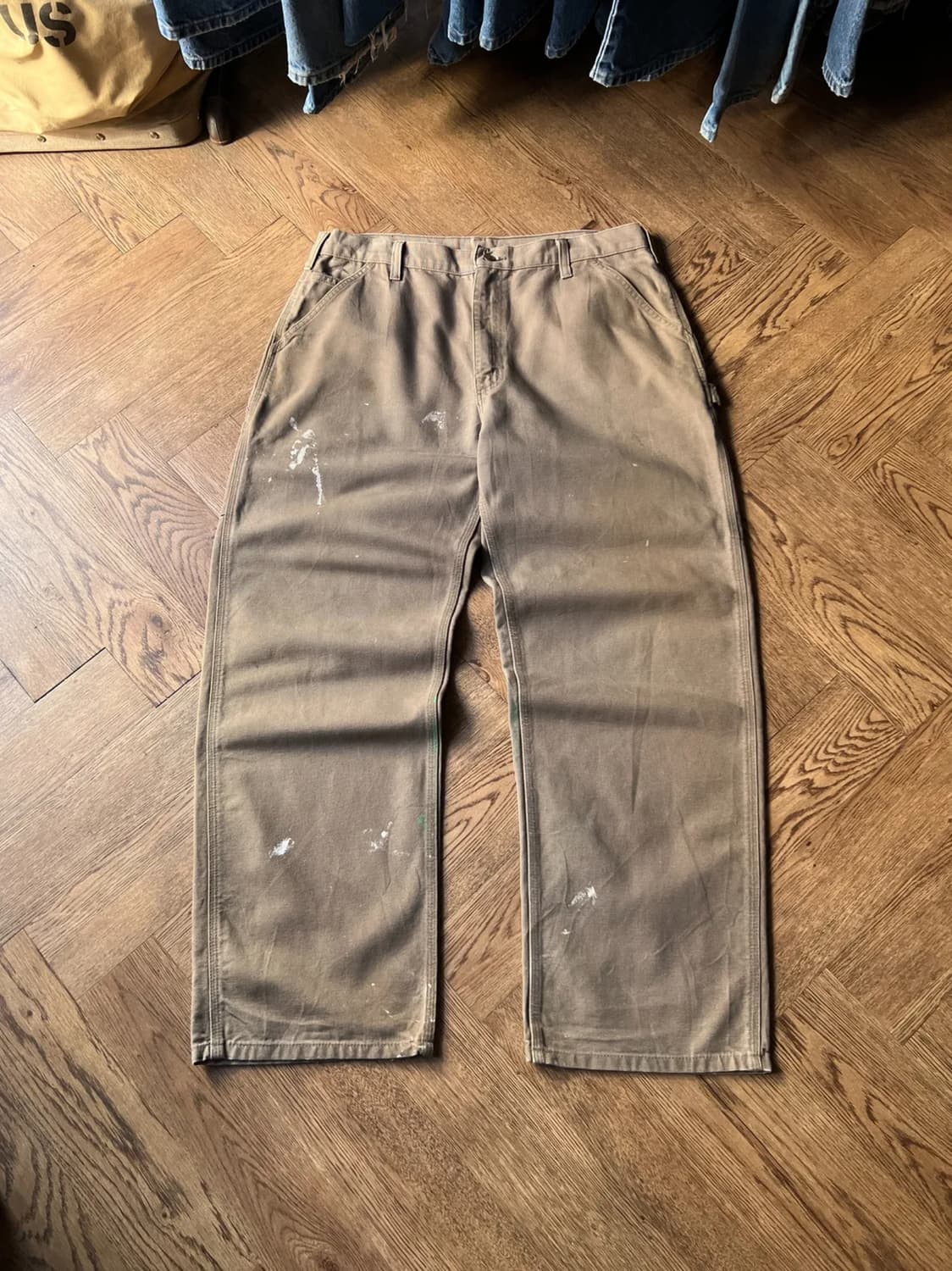 [36]칼하트 USA 빈티지 페인팅 머쉬룸 싱글니 카펜터 워크 팬츠 상품이미지1