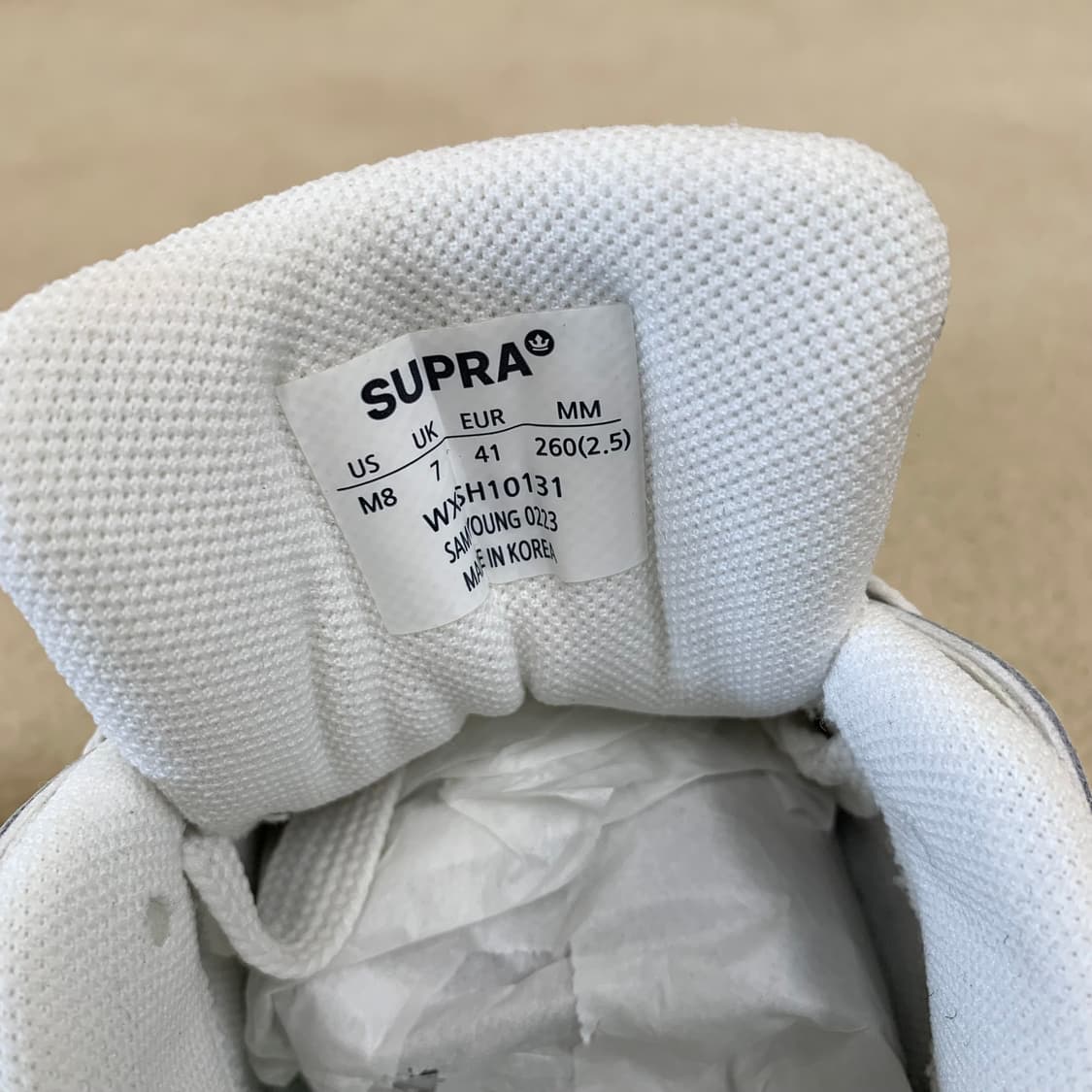 SUPRA 수프라 베이더 X 로우탑 운동화(260/화이트) 남성신발 상품이미지7