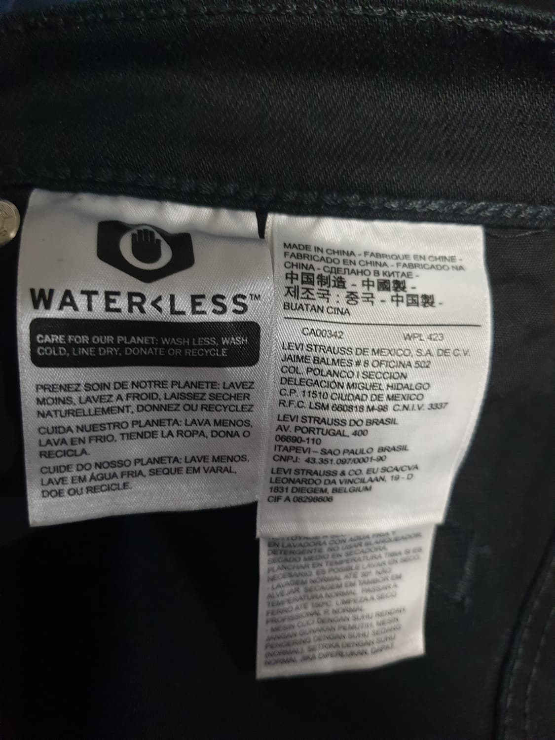 리바이스 511 크롭 슬림 스트레치 데님팬츠 블랙 (30) 상품이미지6