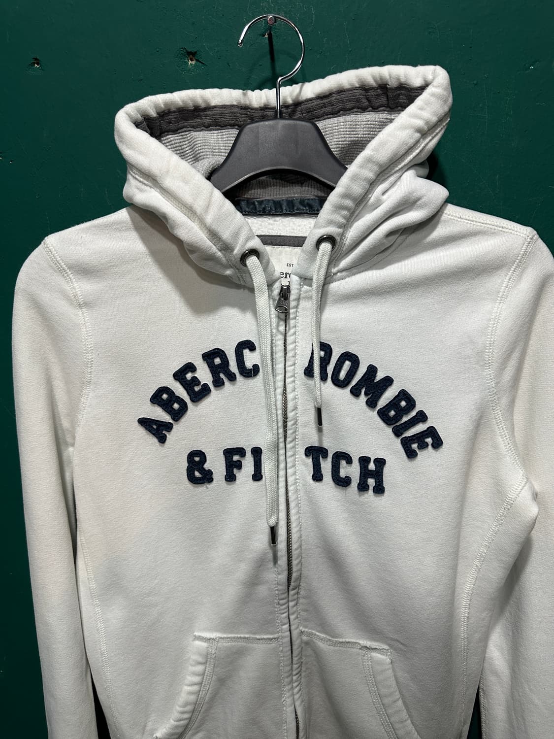 아베크롬비 화이트 후드집업 L 상품이미지2