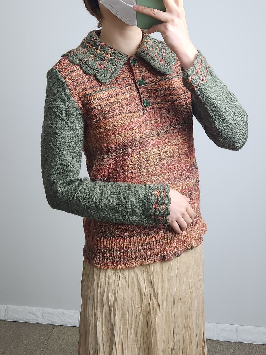 믹스 물결 니트 상품이미지4