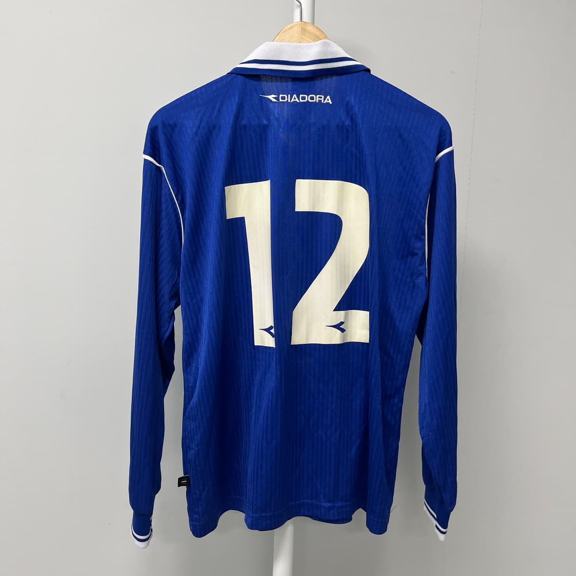 [100] 디아도라 올드스쿨 축구 유니폼 롱슬리브 12번 블루 상품이미지2