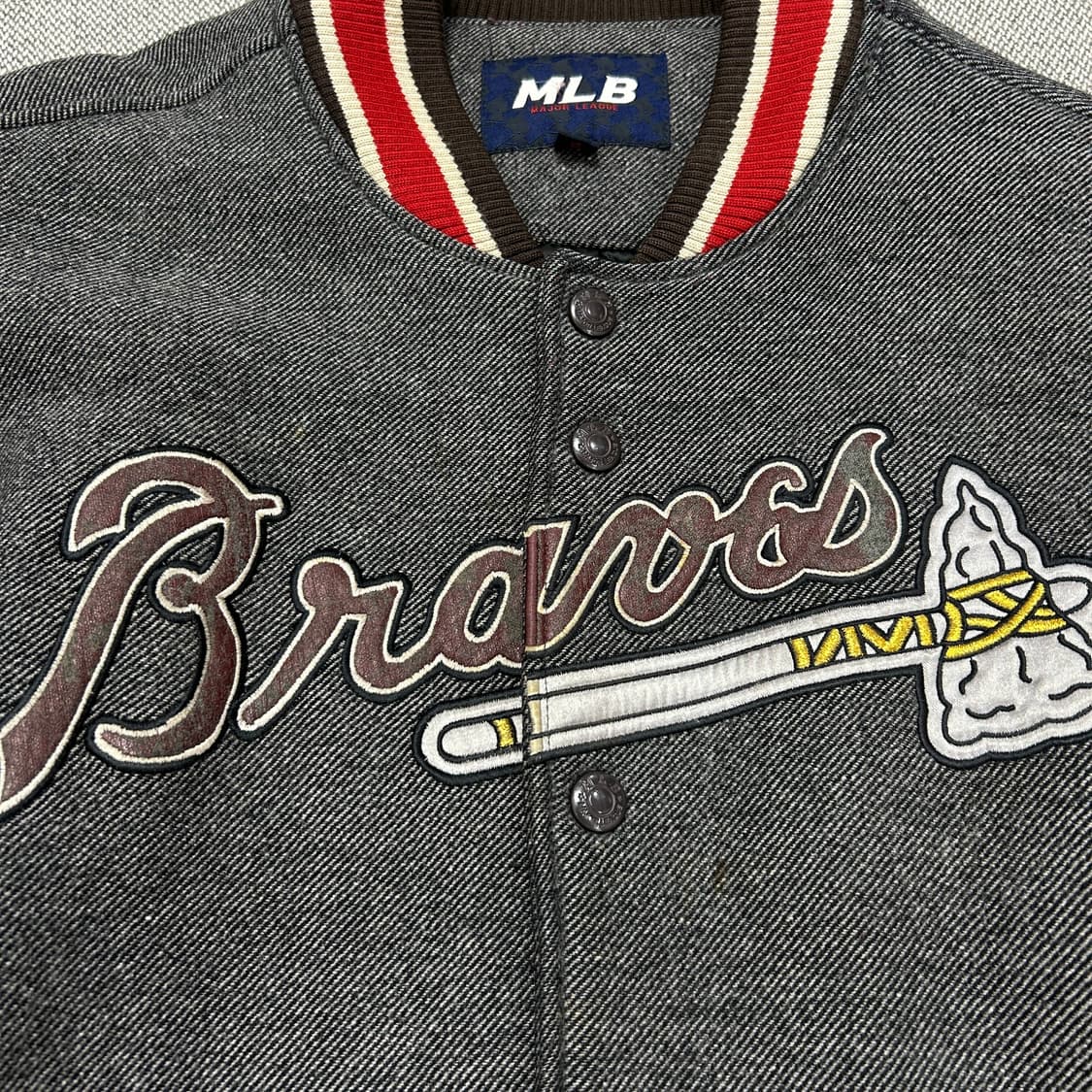 MLB 애틀란타 브레이브스 가죽 바시티자켓(105) 상품이미지4
