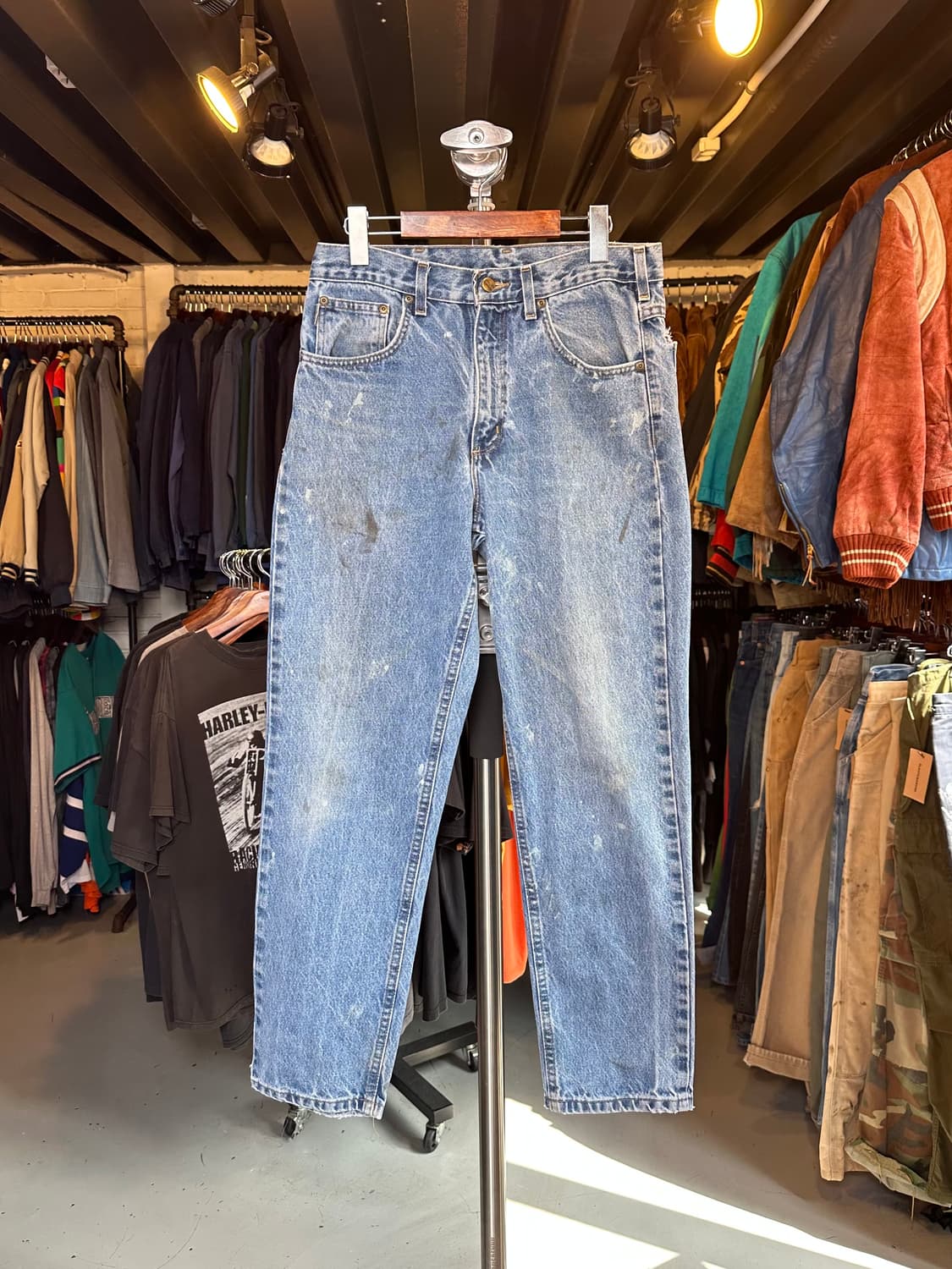 칼하트 릴렉스핏 페인팅 데님 팬츠 32x30 상품이미지1