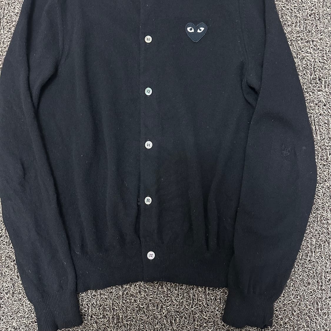 꼼데가르송 블랙 하트 여성 가디건 L 상품이미지3