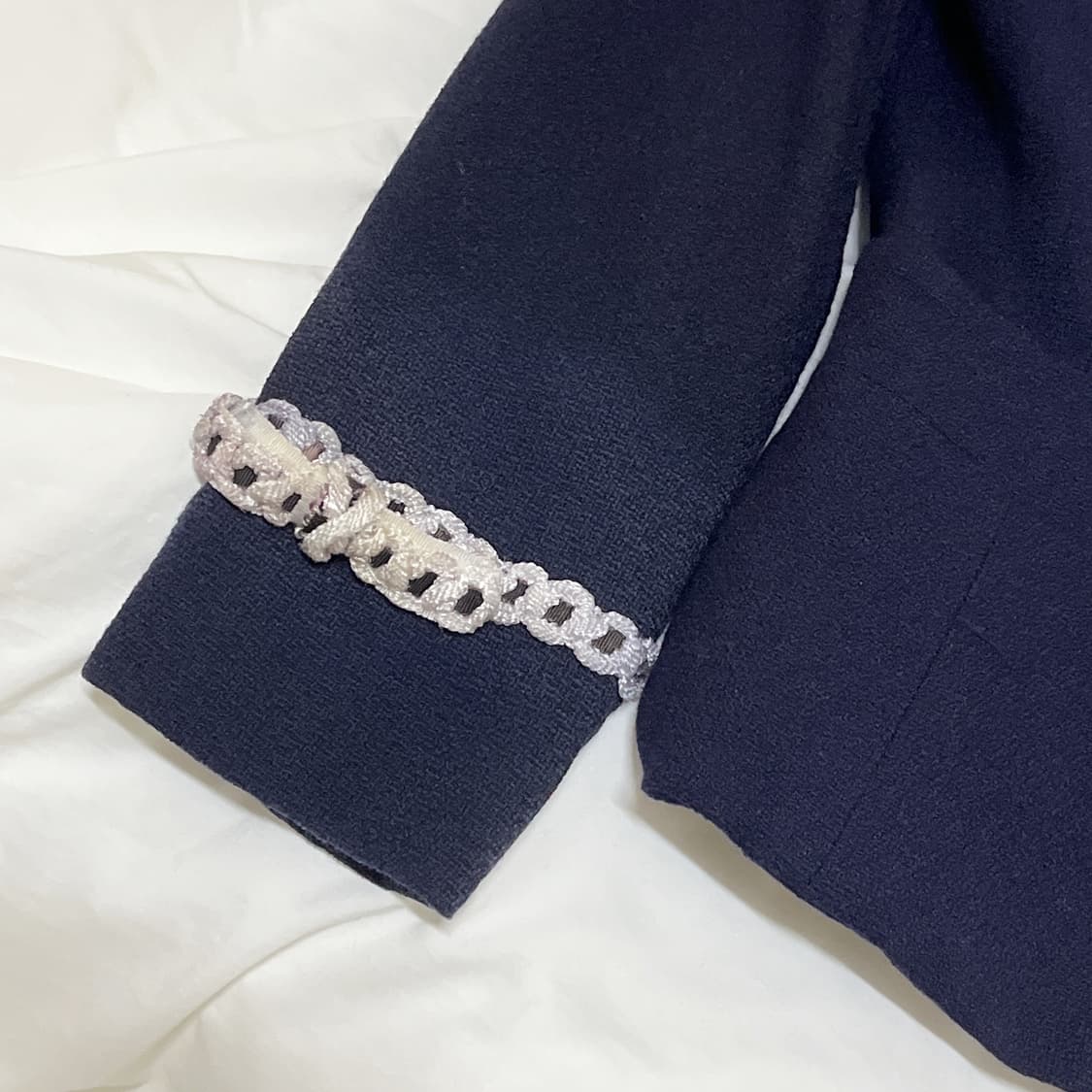 빈티지 ) 딥유넥 리본자켓 상품이미지2