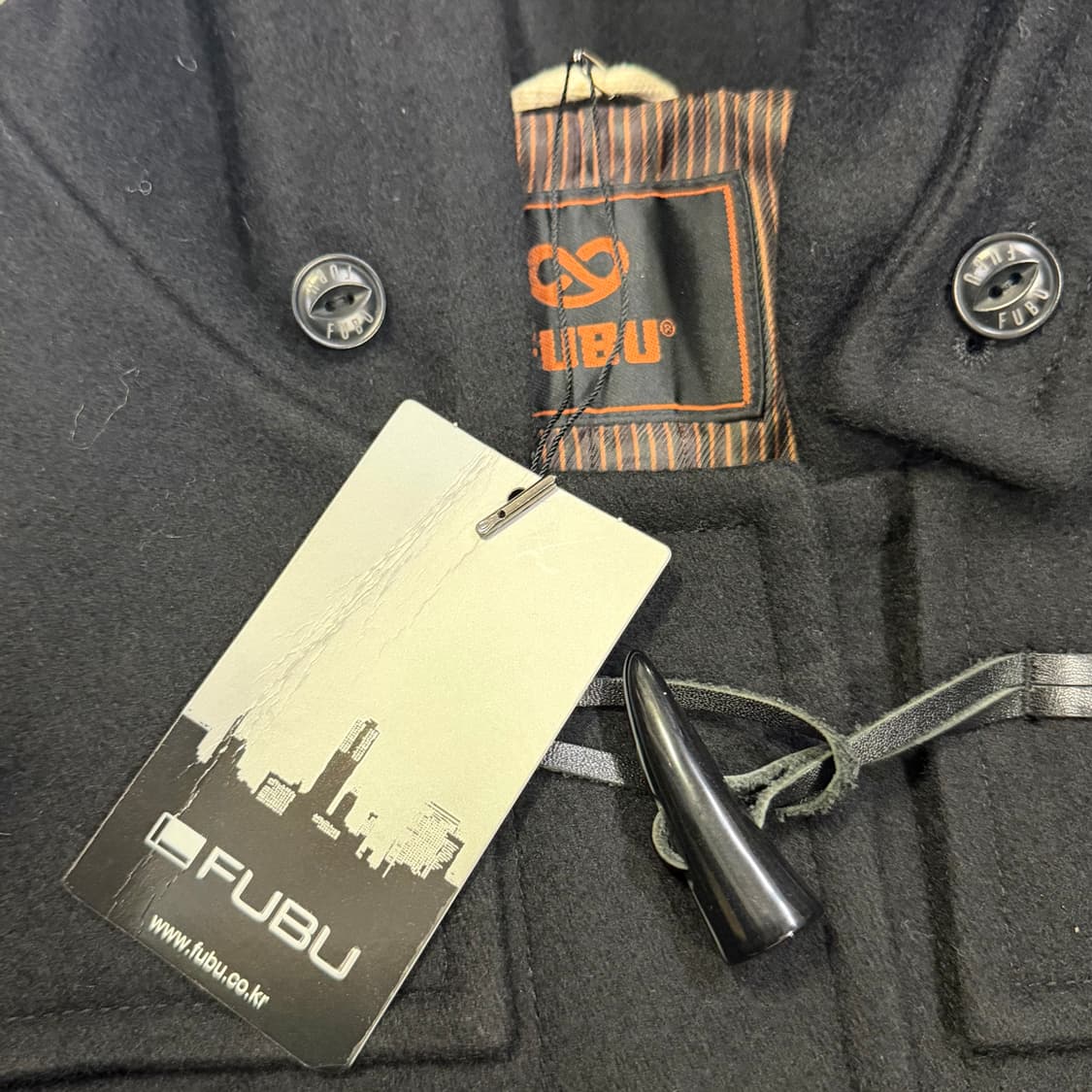 FUBU 토글 버튼 후드 코트 상품이미지3