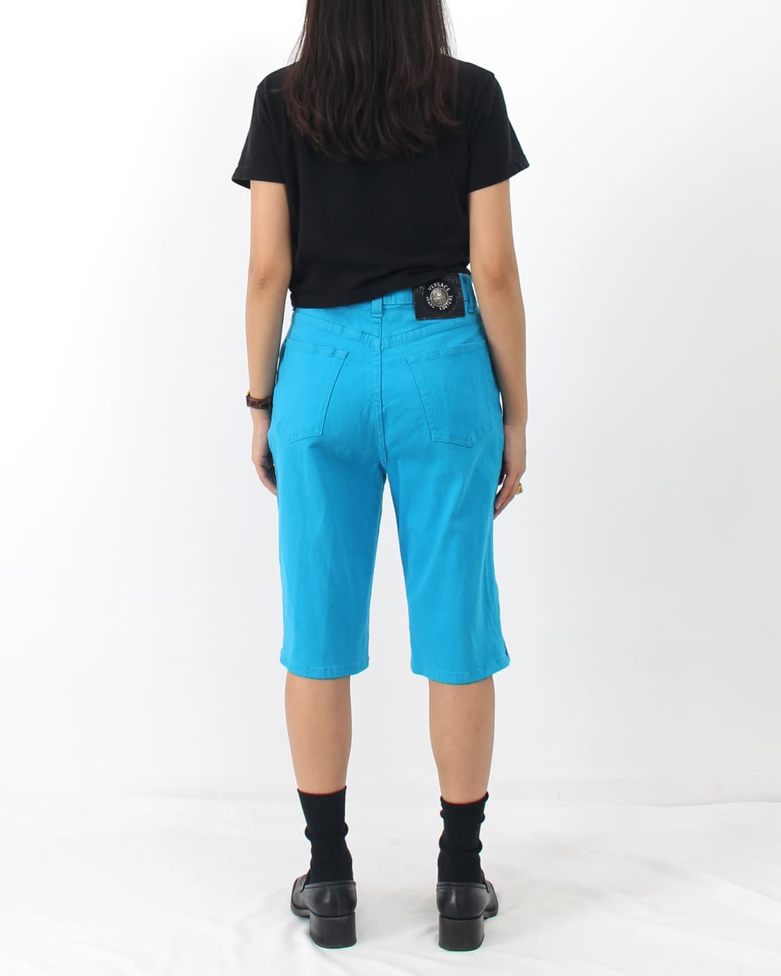 베르사체 VERSACE 빈티지 블루 데님 5부 반바지 상품이미지8