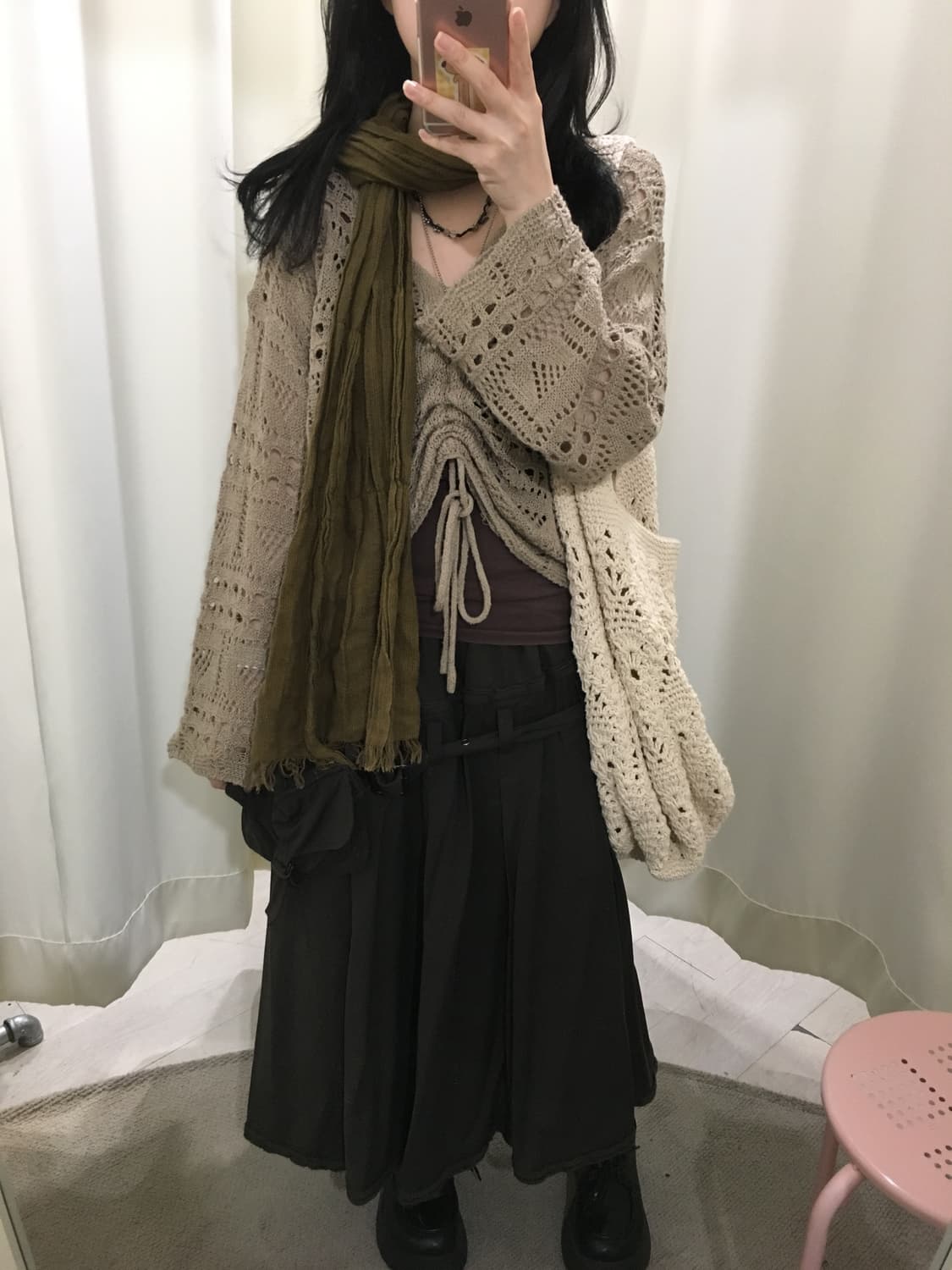 Crochet drawstring knit 상품이미지2