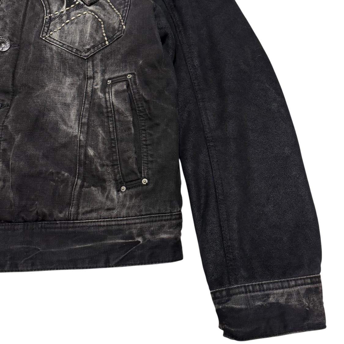 Buckaroo 버커루 퍼카라 누빔 흑청 데님자켓 상품이미지6