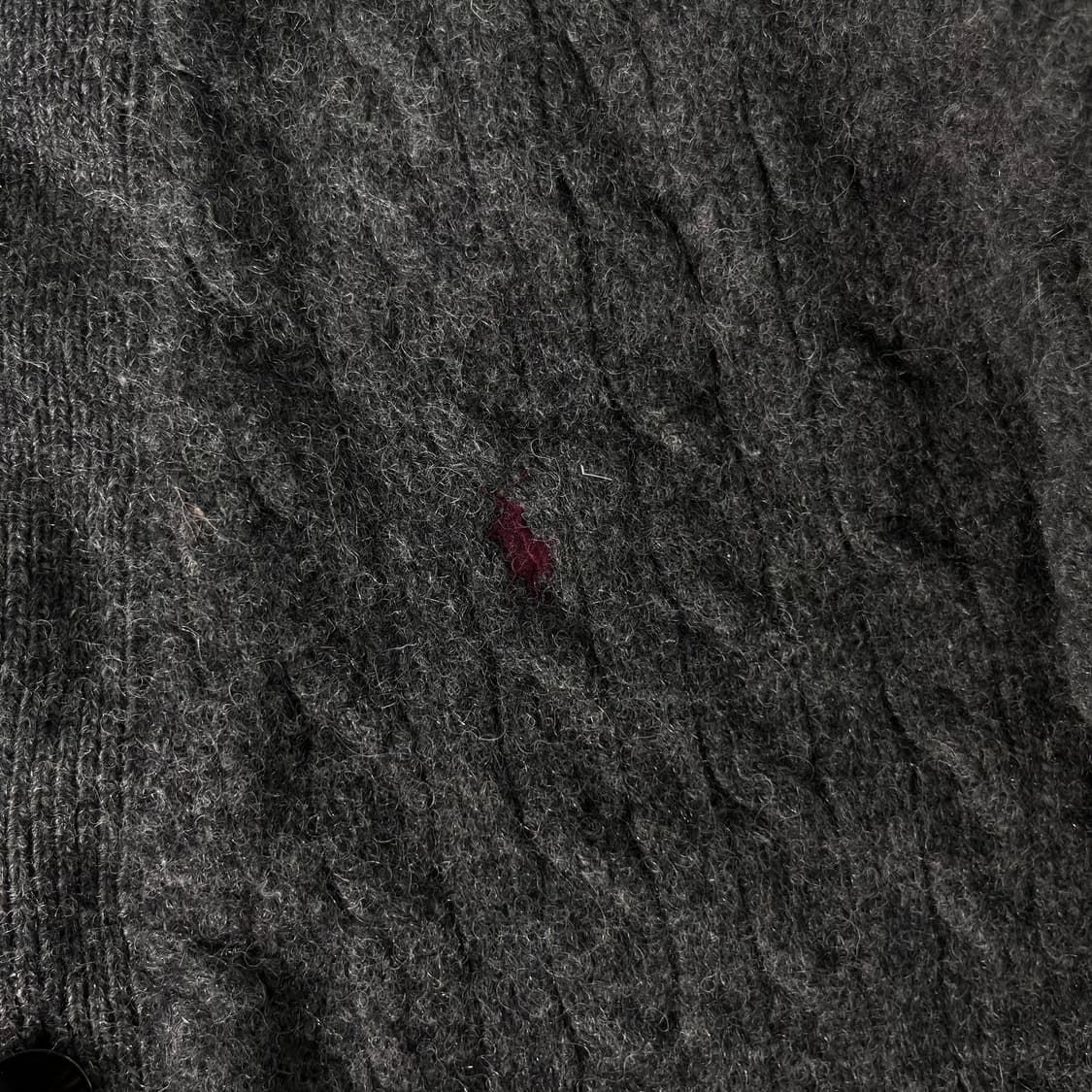 100 폴로랄프로렌 90s 램스울 그레이 가디건 상품이미지2