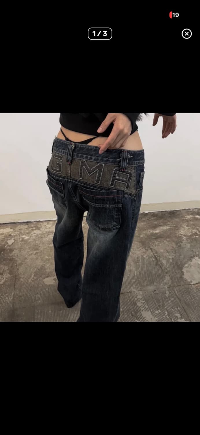 DGMA PATCHED SEMI BAGGY DENIM PANTS M 상품이미지1