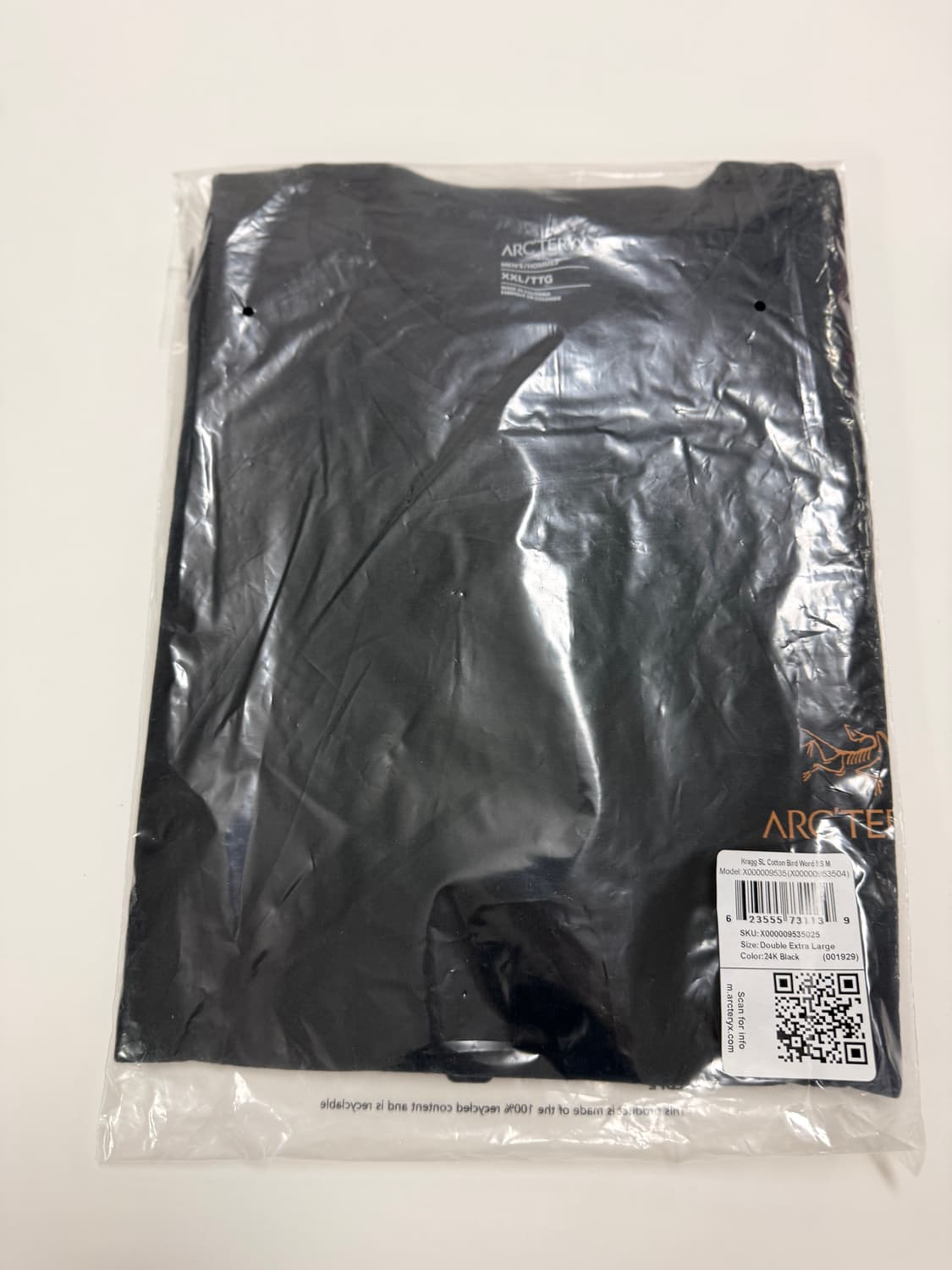 아크테릭스 크래그 SL 코튼 버드 워드 SS 티셔츠 24K 블랙 상품이미지3