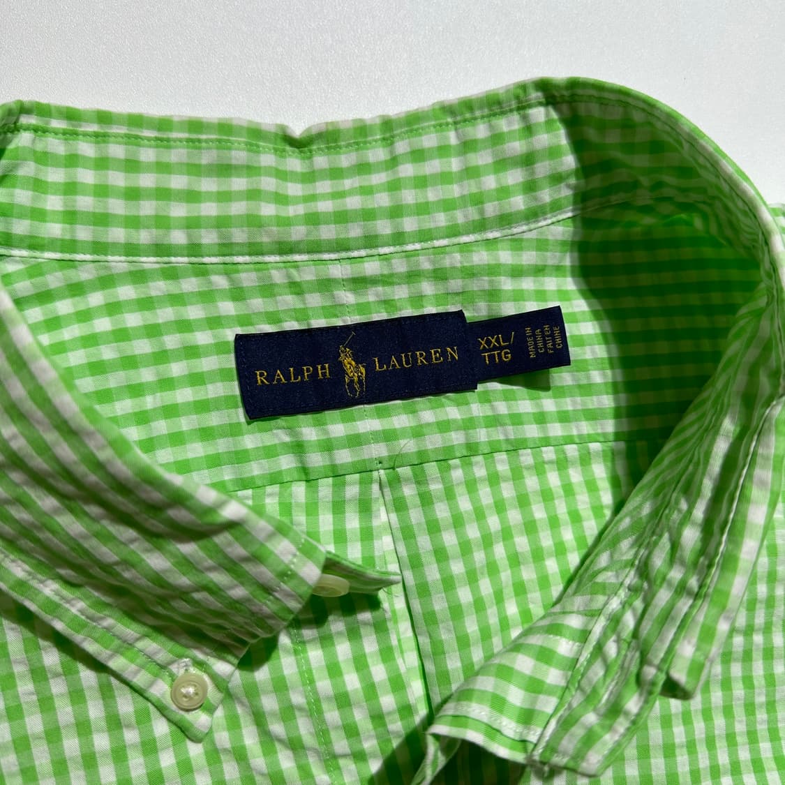 폴로 랄프로렌 포니로고 시어서커 깅엄체크 반팔 셔츠 상품이미지4