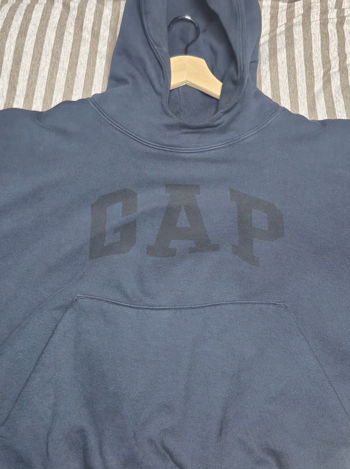 [S] 이지갭 도브 후드 워시드 블랙 판매합니다. 상품이미지2