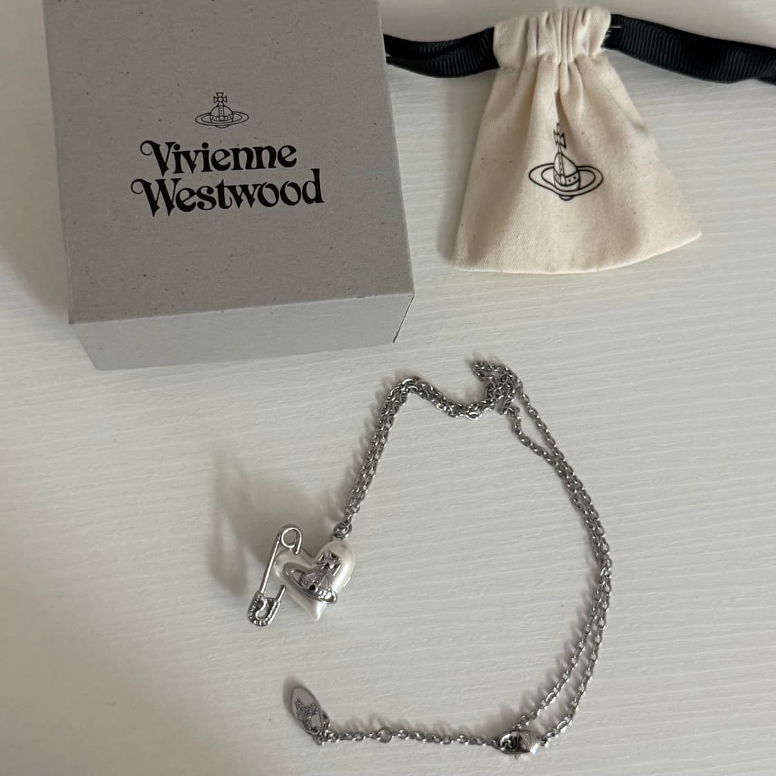 비비안웨스트우드 오리에타 클립 하트 목걸이 상품이미지1