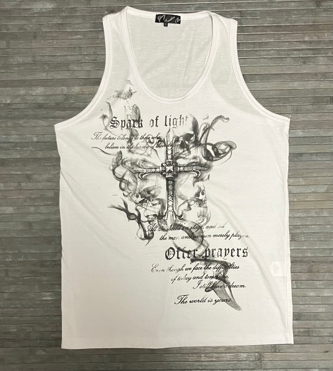 Y2K skull cross print sleeveless 상품이미지1