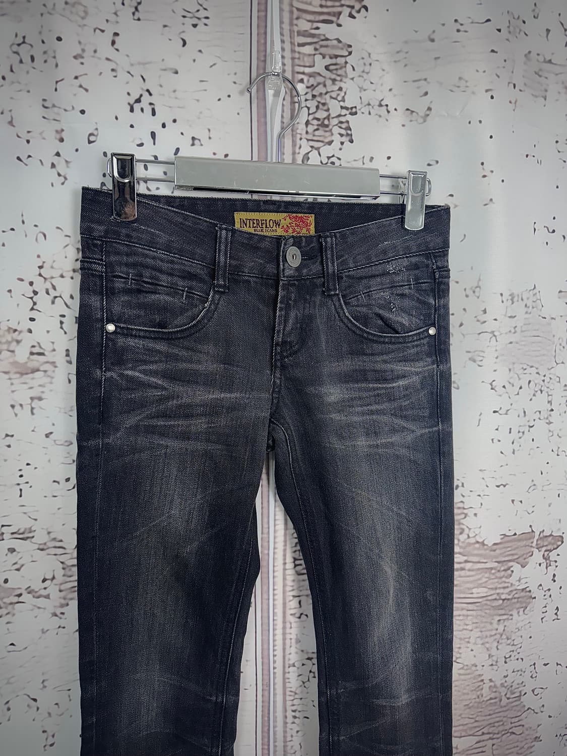 Washed black slim jeans 상품이미지2