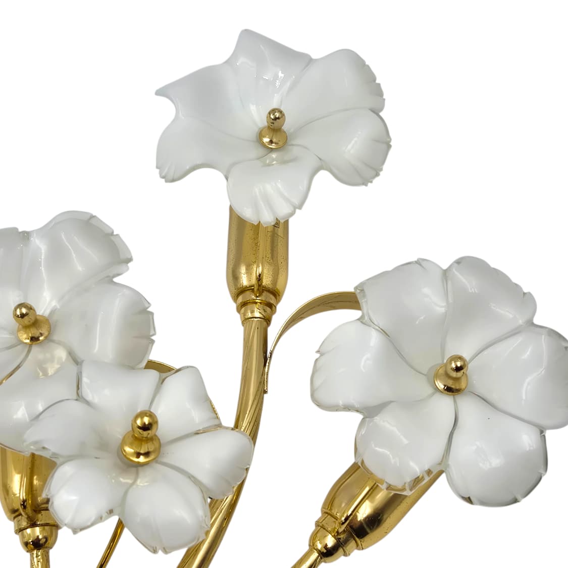 90s 야마기와 밀크글라스 플라워 부케 스탠드 램프 상품이미지8