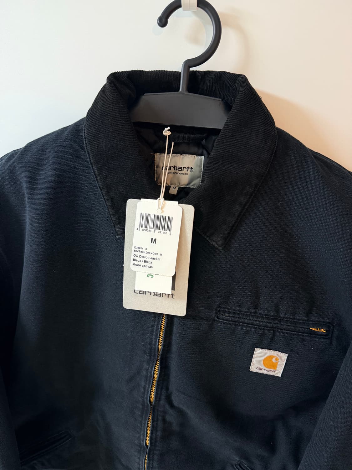 칼하트 WIP OG 디트로이트 자켓 블랙 스톤 캔버스 M 새상품 상품이미지3