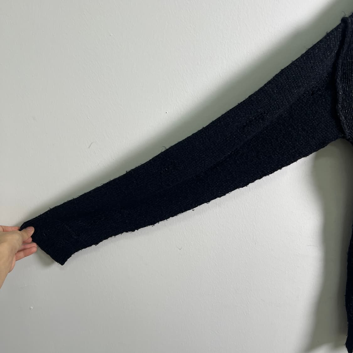 올세인츠 블랙 디스트로이드 데미지 니트 스웨터 M 상품이미지7