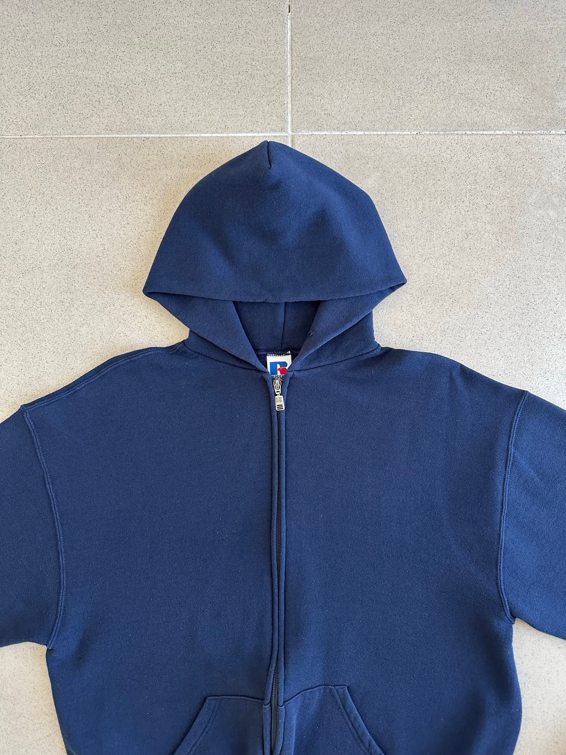 90s 빈티지 러셀 후드집업 네이비 L 상품이미지4