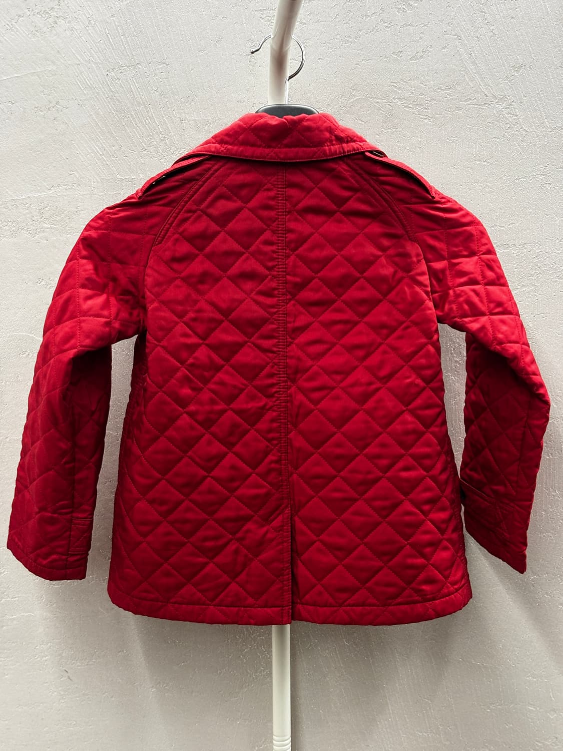 버버리 레드 퀼팅 더블 코트 8Y 상품이미지6