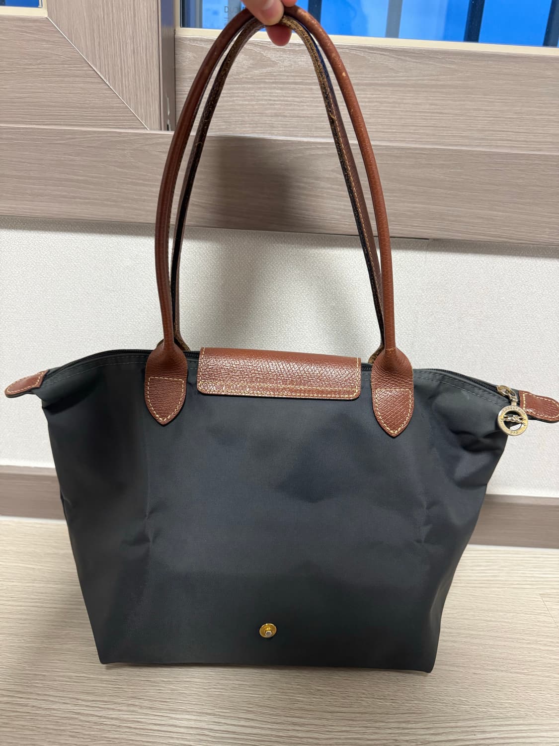 롱샴 르 플리아쥬 오리지널 숄더백 S (건메탈/그레이) 판매합니다 상품이미지4