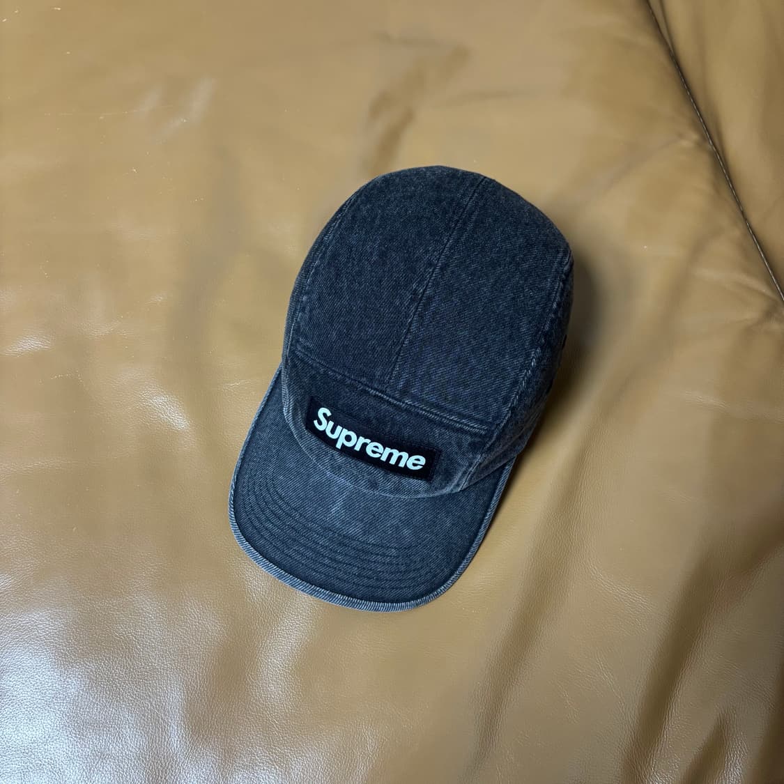 Supreme 슈프림 23ss 워시드 데님 블랙 캠프캡 모자 Denim 상품이미지6