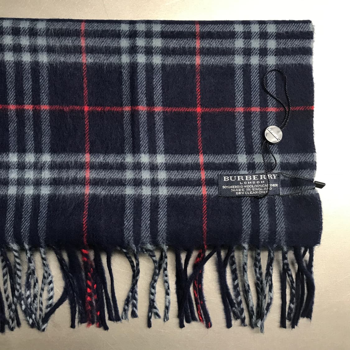 버버리 정품 울/캐시미어 머플러 네이비 상품이미지3
