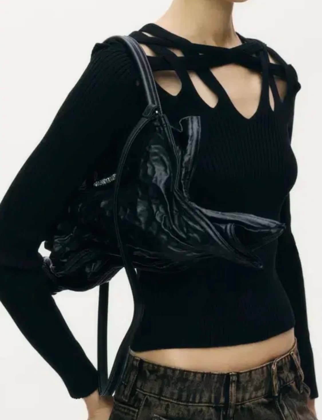 h&m x 글렌마티스 컷아웃 니트탑 M 상품이미지2