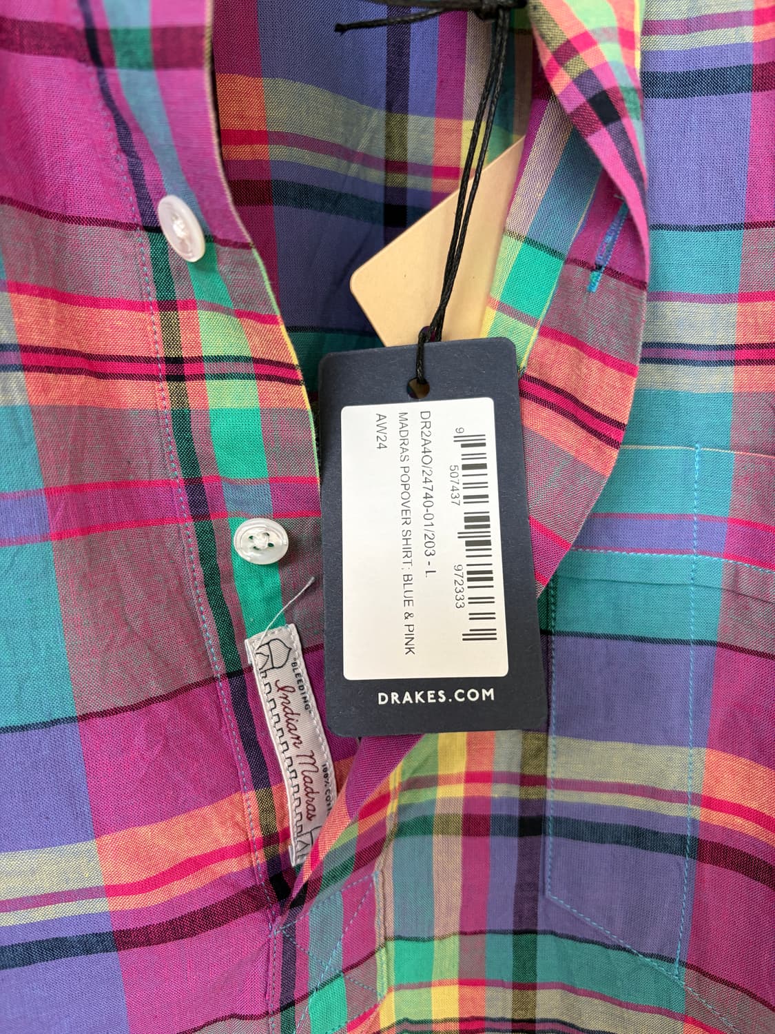 드레익스 팝오버셔츠 L사이즈 새상품 상품이미지4