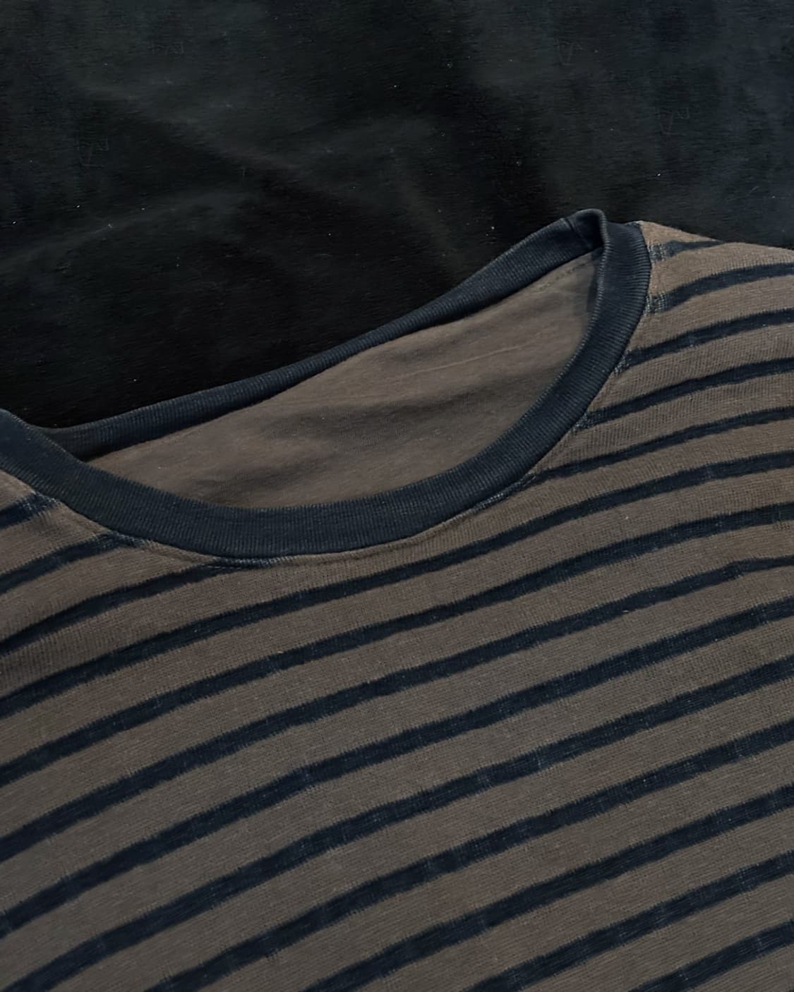 일본빈티지 챠콜 스트라이프 긴팔티 상품이미지2