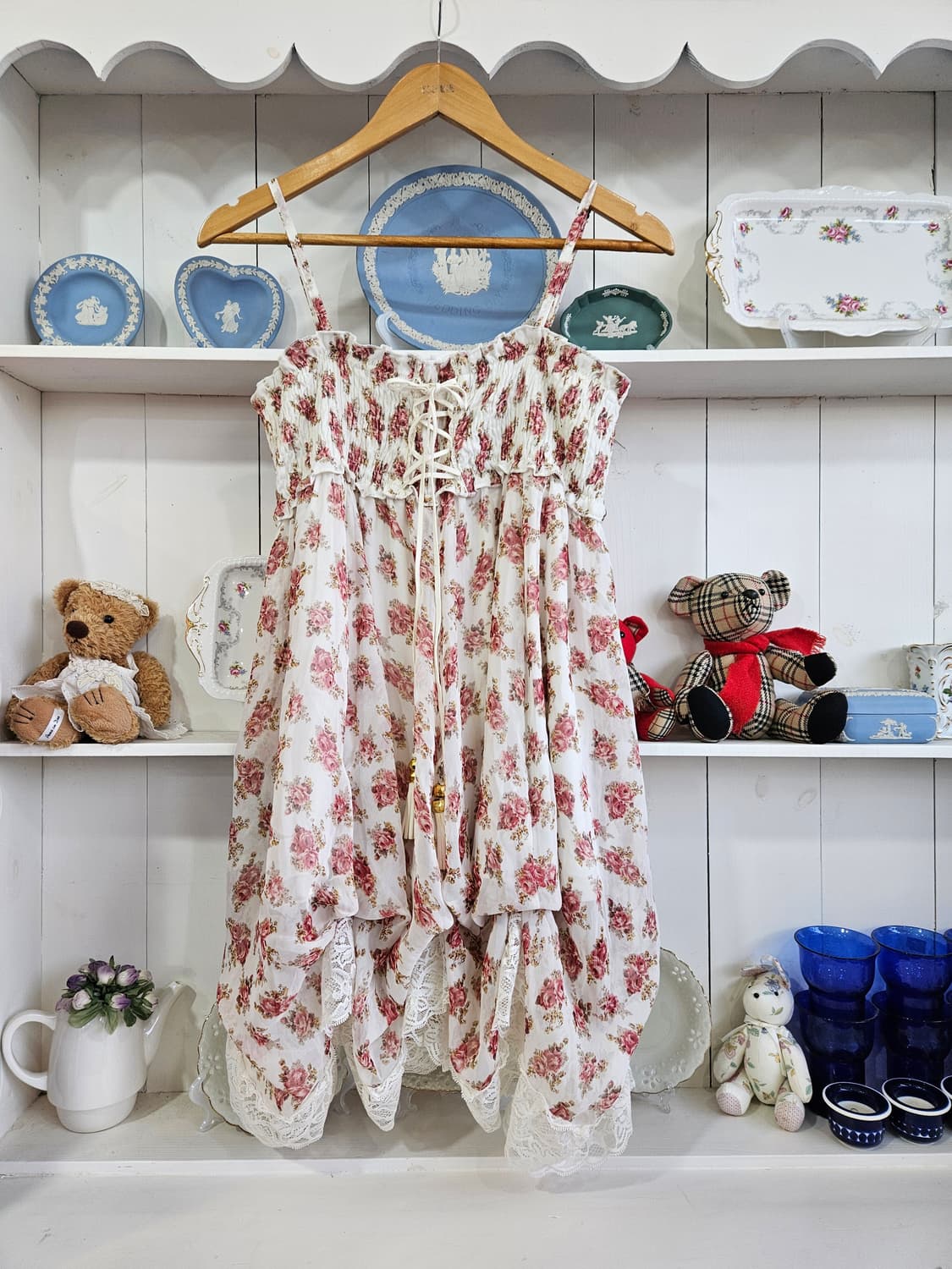 플라워 레이스 2way 뷔스티에 원피스 상품이미지2