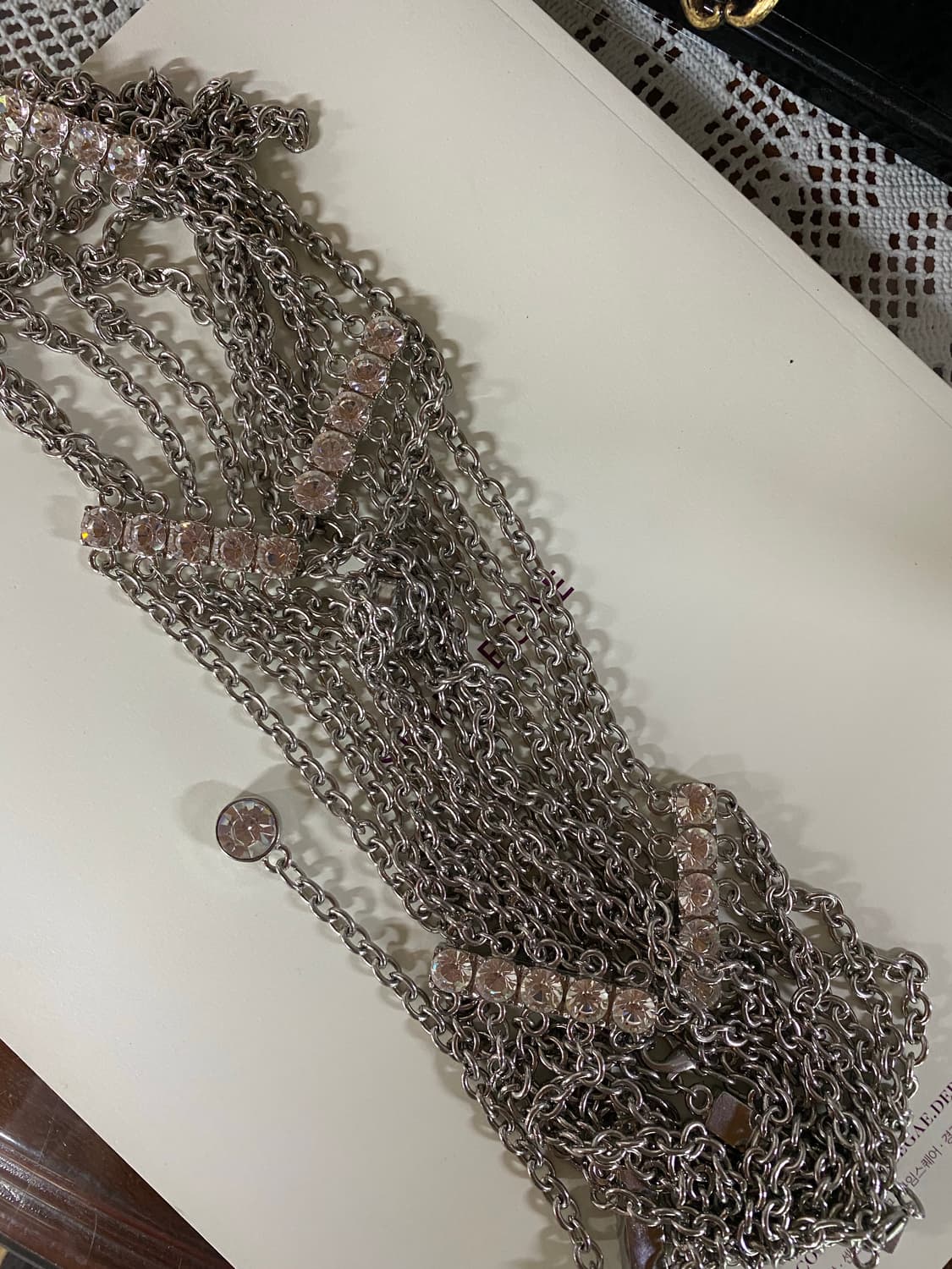 빈티지 주얼리 하자품 일괄 체인큐빅벨트 포함 상품이미지7