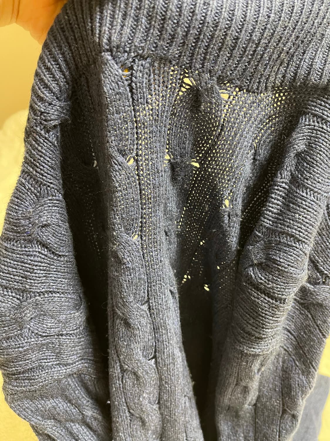 폴로 랄프로렌 실크100% 꽈배기 하프 집업 네이비 L 상품이미지7