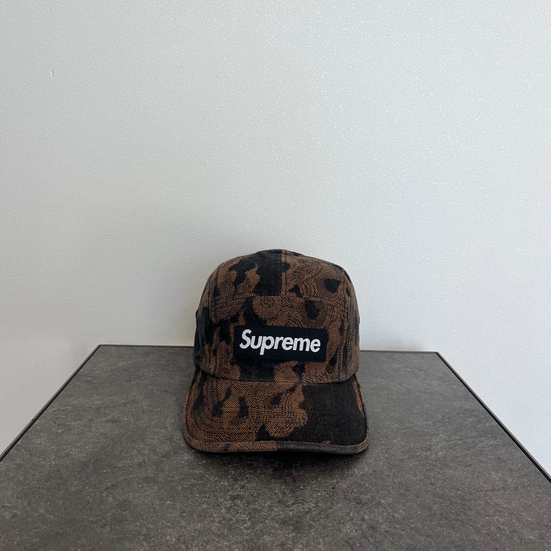(OS) 슈프림 박스로고 캠프캡 모자 플레임 데님 브라운 상품이미지1