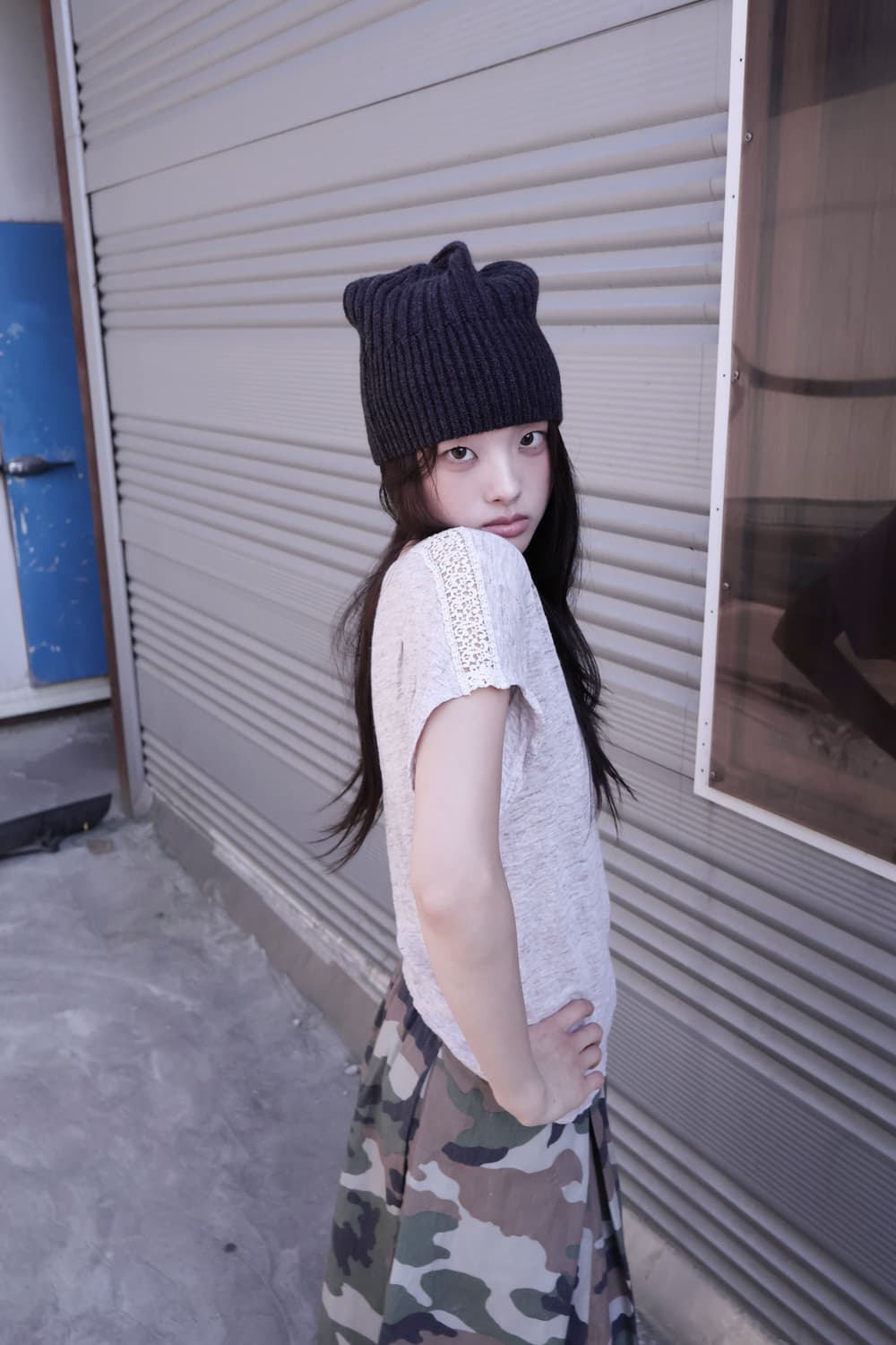 빈티지 반팔 레이스 티셔츠 상품이미지1