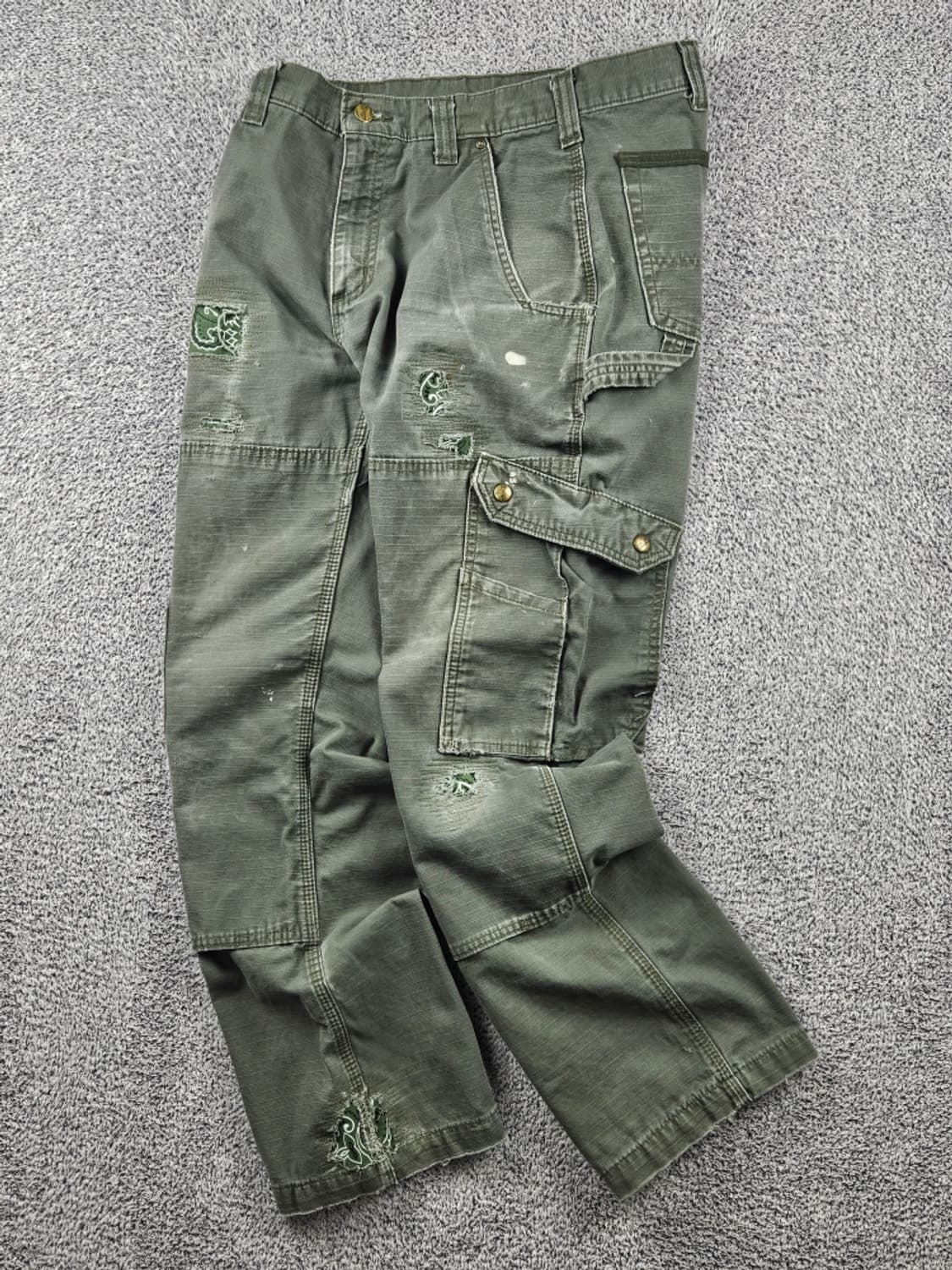 칼하트 리페어 커스텀 립스탑 카고 워크 팬츠 (32X30) / 10772 상품이미지2