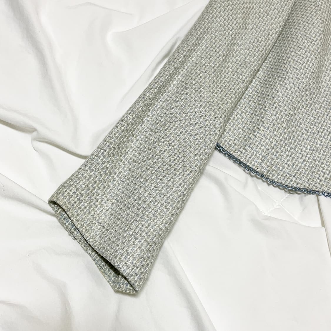 빈티지 ) 아이스블루 크롭 자켓 상품이미지4