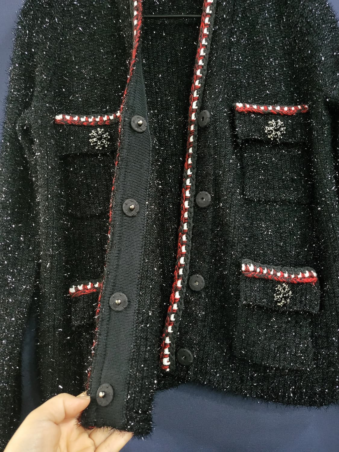 트위드 블랙펄자켓 상품이미지4