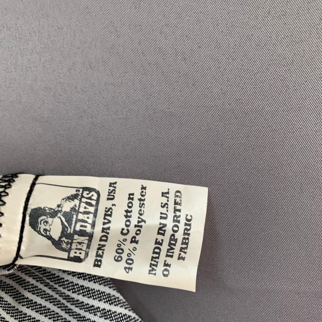 M 벤 데이비스 스트라이프 반집업 더블 포켓 반팔 셔츠 상품이미지6