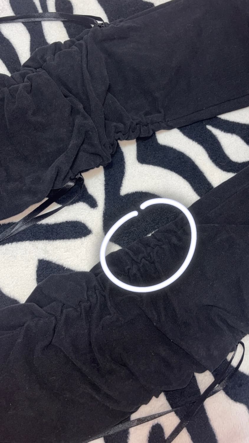 하이스쿨디스코 리본 셔링 부츠컷 피치코튼팬츠 상품이미지4