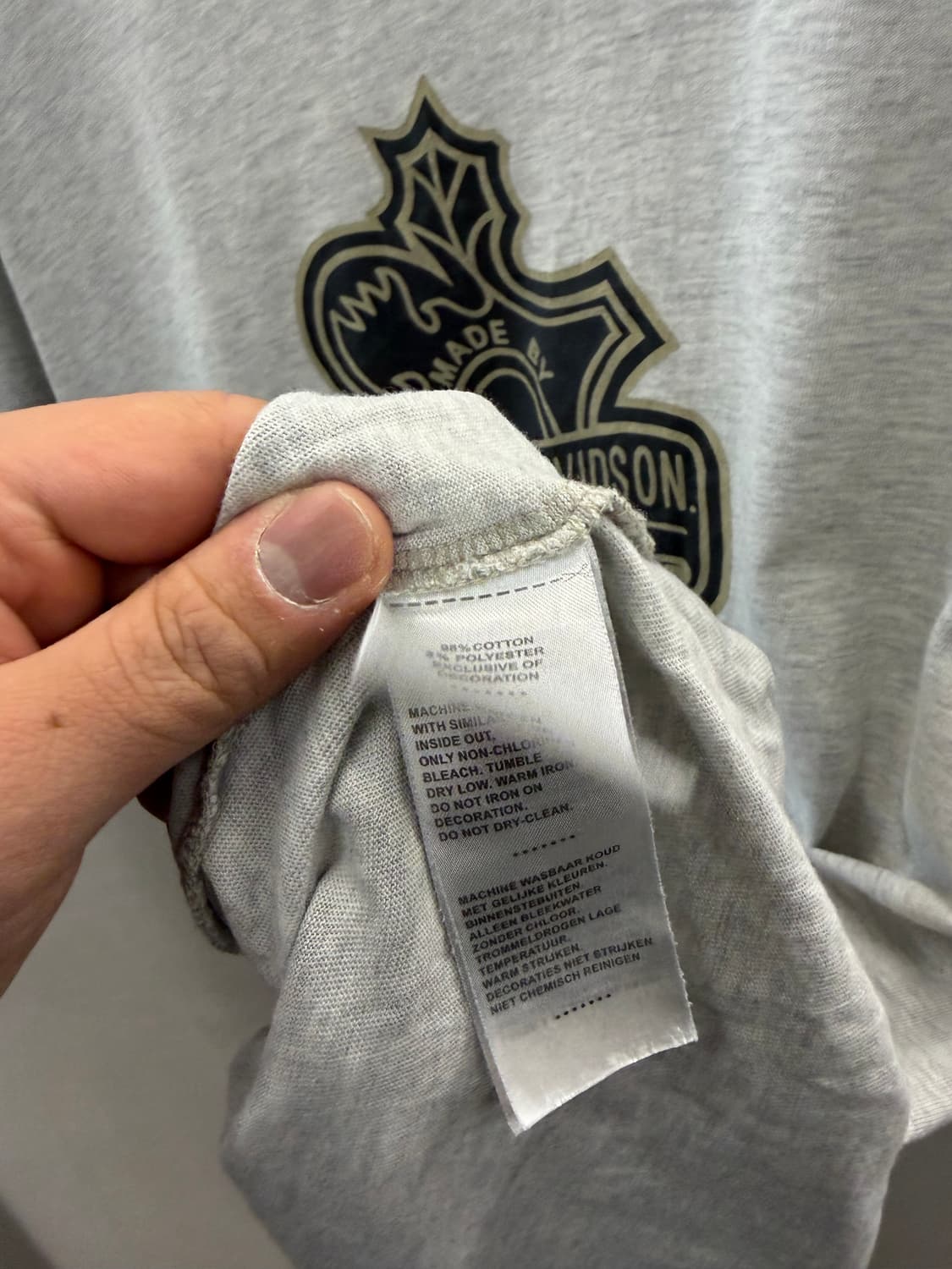 할리데이비슨 반팔티 그레이 XXL 상품이미지4