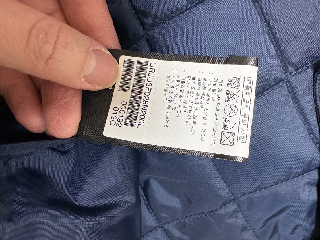 메종키츠네 바버 콜라보 퀄팅 자켓 네이비 L(105) 상품이미지5