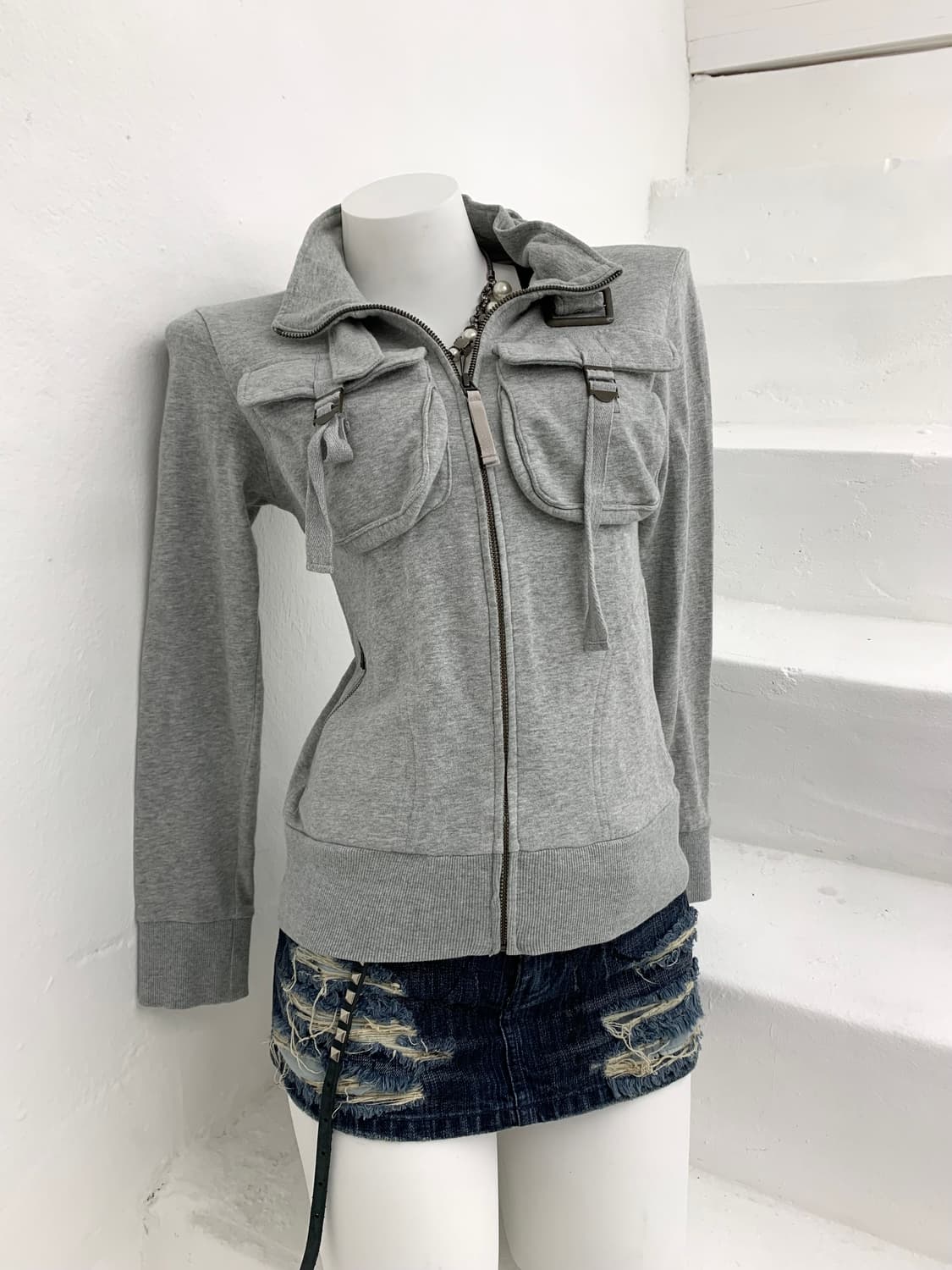 Gray bondage pocket jacket  상품이미지4