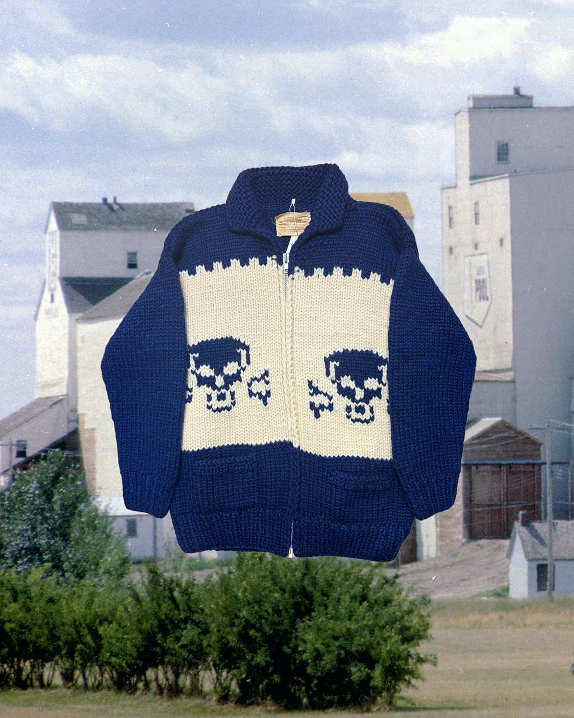 캐나다 핸드니팅 스컬 그래픽 코위찬 상품이미지3